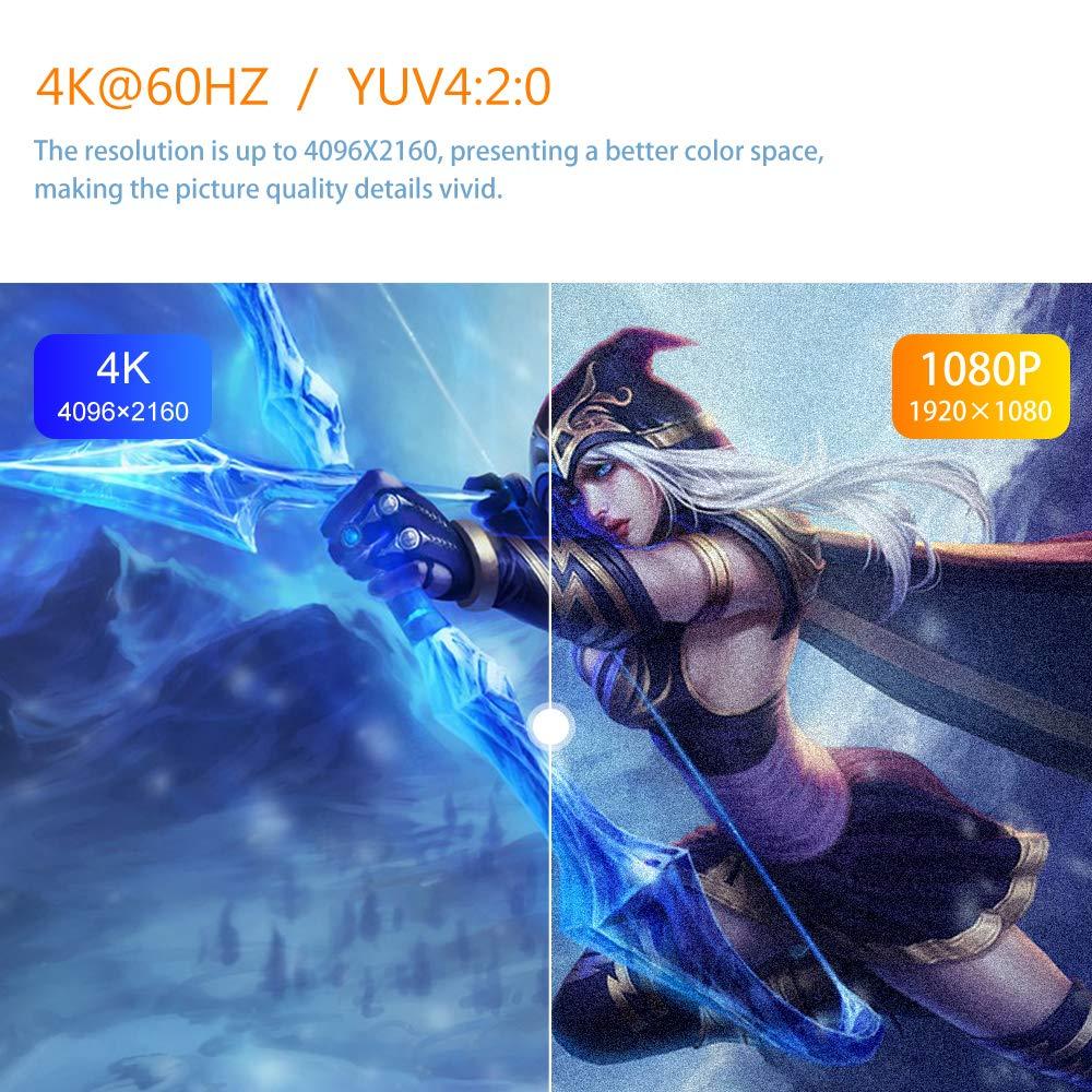 RYXN HDMI ARC Audio Extractor 192KHz, and HDMI Splitter 1 in 4 Out Support 4K@60Hz