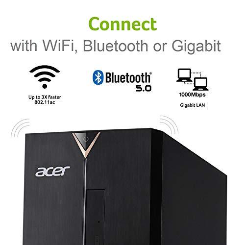 acer Acer Aspire TC-390-UA91 Desktop, AMD Ryzen 3 3200G Quad-Core Processor, AMD Radeon Vega 8 Graphics, 8GB DDR4, 512GB NVMe M.2 SSD, 8X DVD, Wi-Fi 5, Windows 10 Home