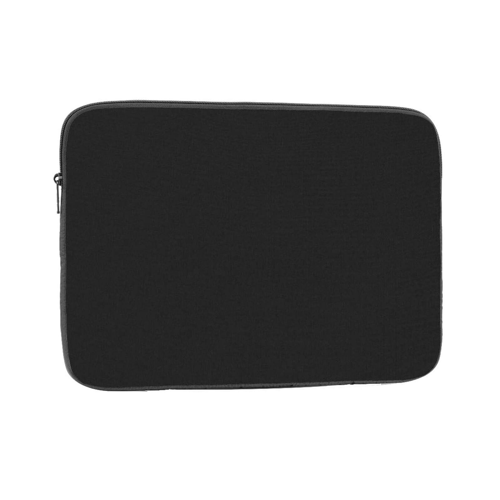 JDNKACM Personalized Laptop Sleeve Bag Protective Case with Zipper Custom Logo Text Picture Computer Cases for Laptops Customize Notebook Tablet Cover 13 Inch Shockproof for Men Women, Plain Black