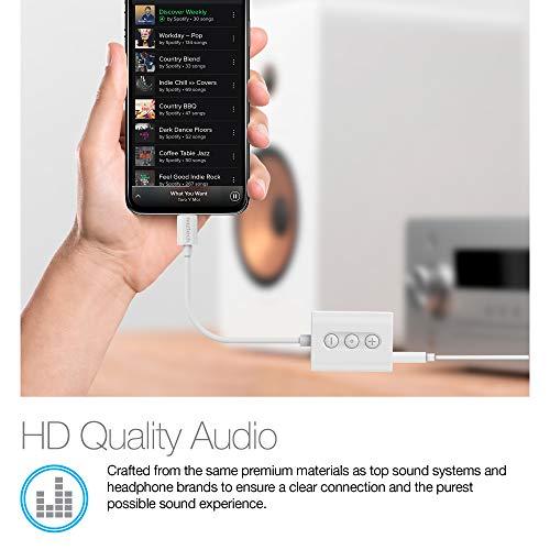 Naztech Naztech MFi Certified Lightning to 3.5mm Audio + Charging Adapter, Plug & Play Convenience, Listen While You Charge, Built-in Remote Controls, Compatible for All iPhones [White] 14596