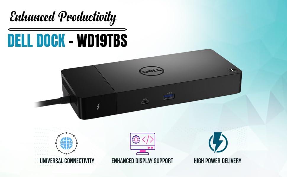 IT Superstore WD19TBS Universal Docking Station (1x DP, 1x RJ45, 1x HDMI, 1x USB-C, 1x MFIBER) (Renewed)