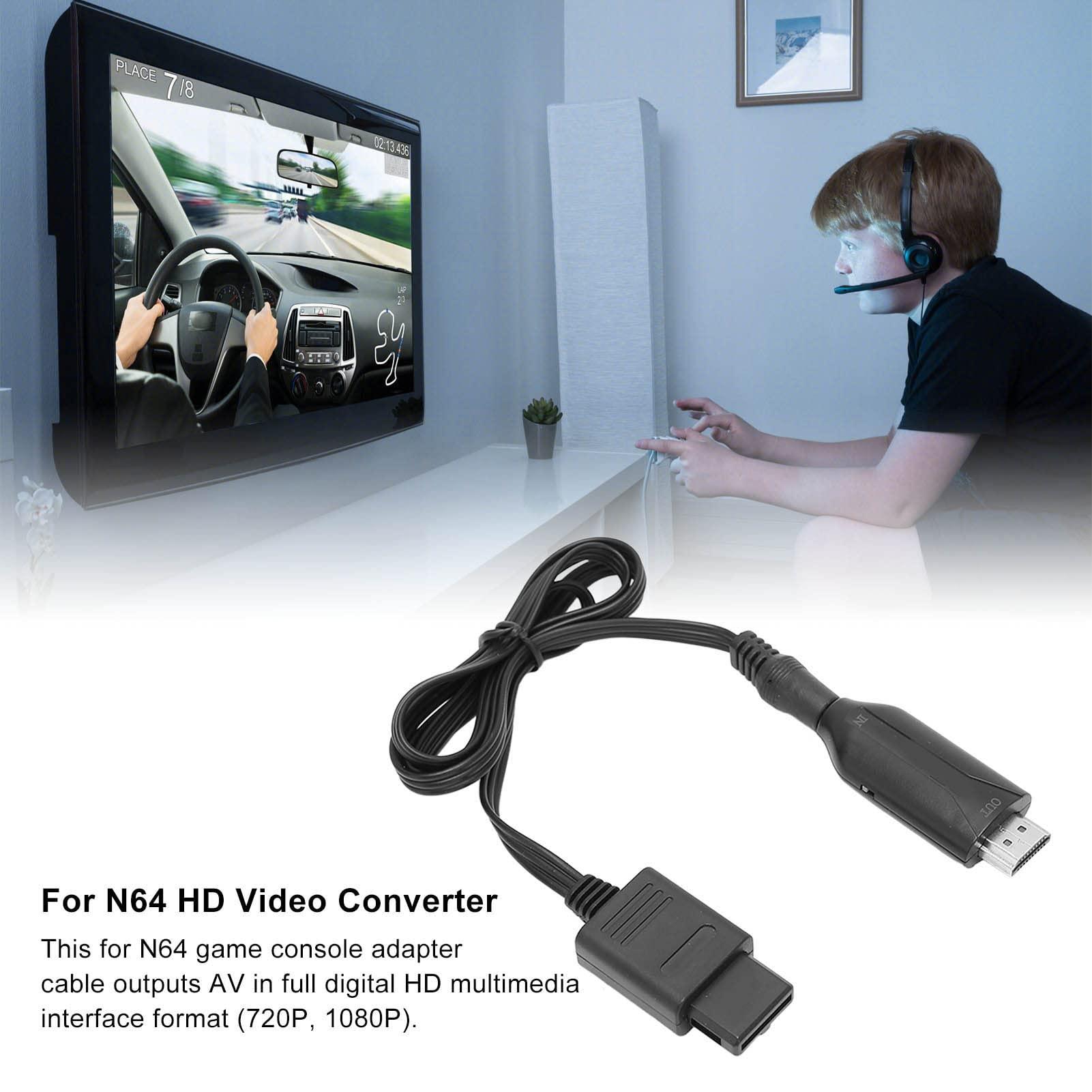 SUNGOOYUE HDMI Cable for N64, N64 to HDMI Converter HDMI Cable Adapter Converts with Power Cord Compatible with N64/NGC/SNES Game Console