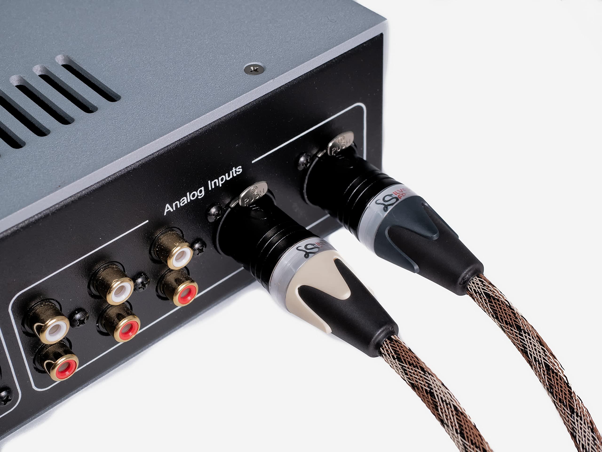 BETTERCABLES.COM Better Cables BETTERCABLES.COM Silver Serpent Snake Edition Balanced XLR Audiophile Audio Cables (Pair - 2 Cables) - High-End, High-Performance, Silver/Copper Hybrid, Low-Capacitance - 6 Feet