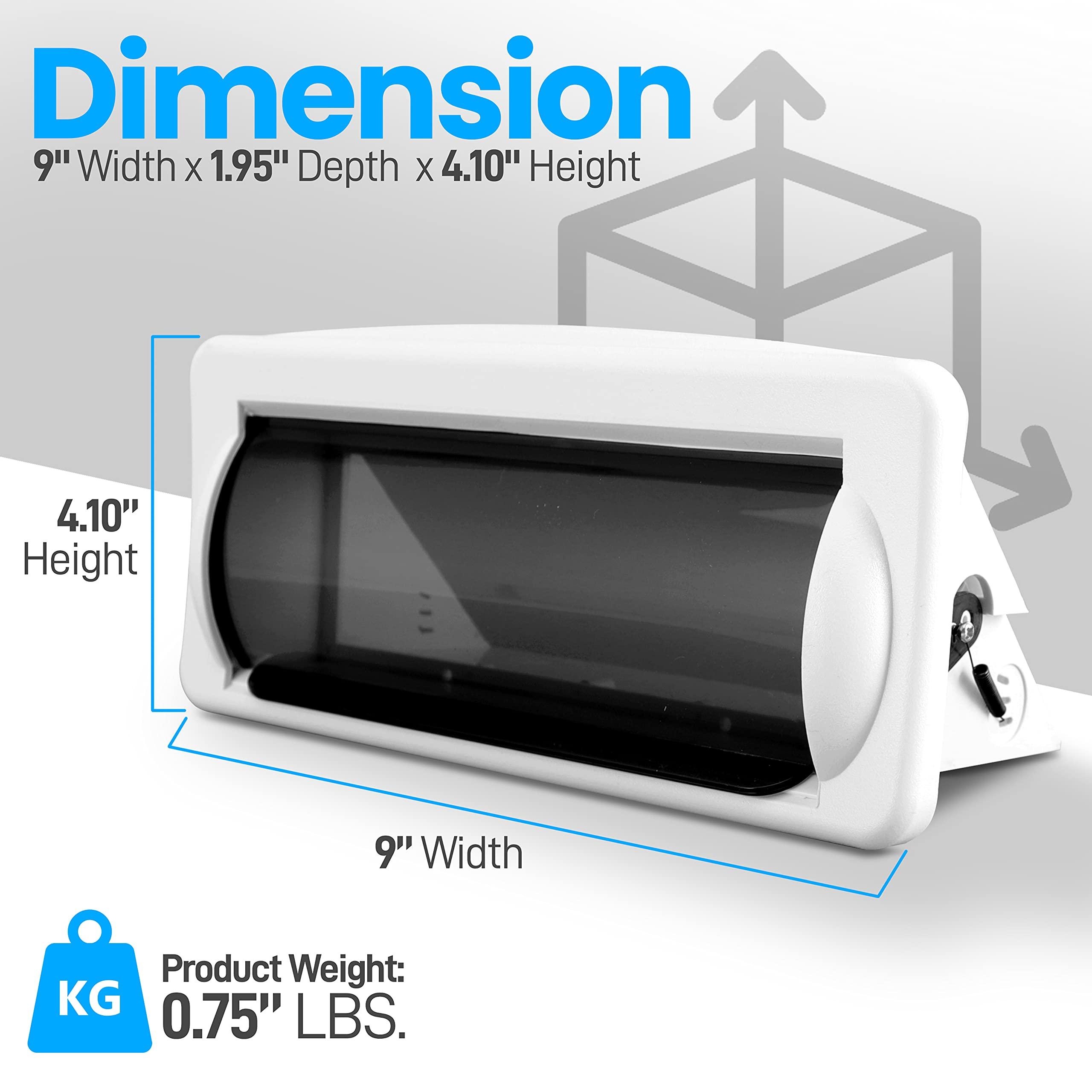 Pyle Pyle Marine Radio Receiver Speaker Set + Water Resistant Marine Stereo Cover (White)