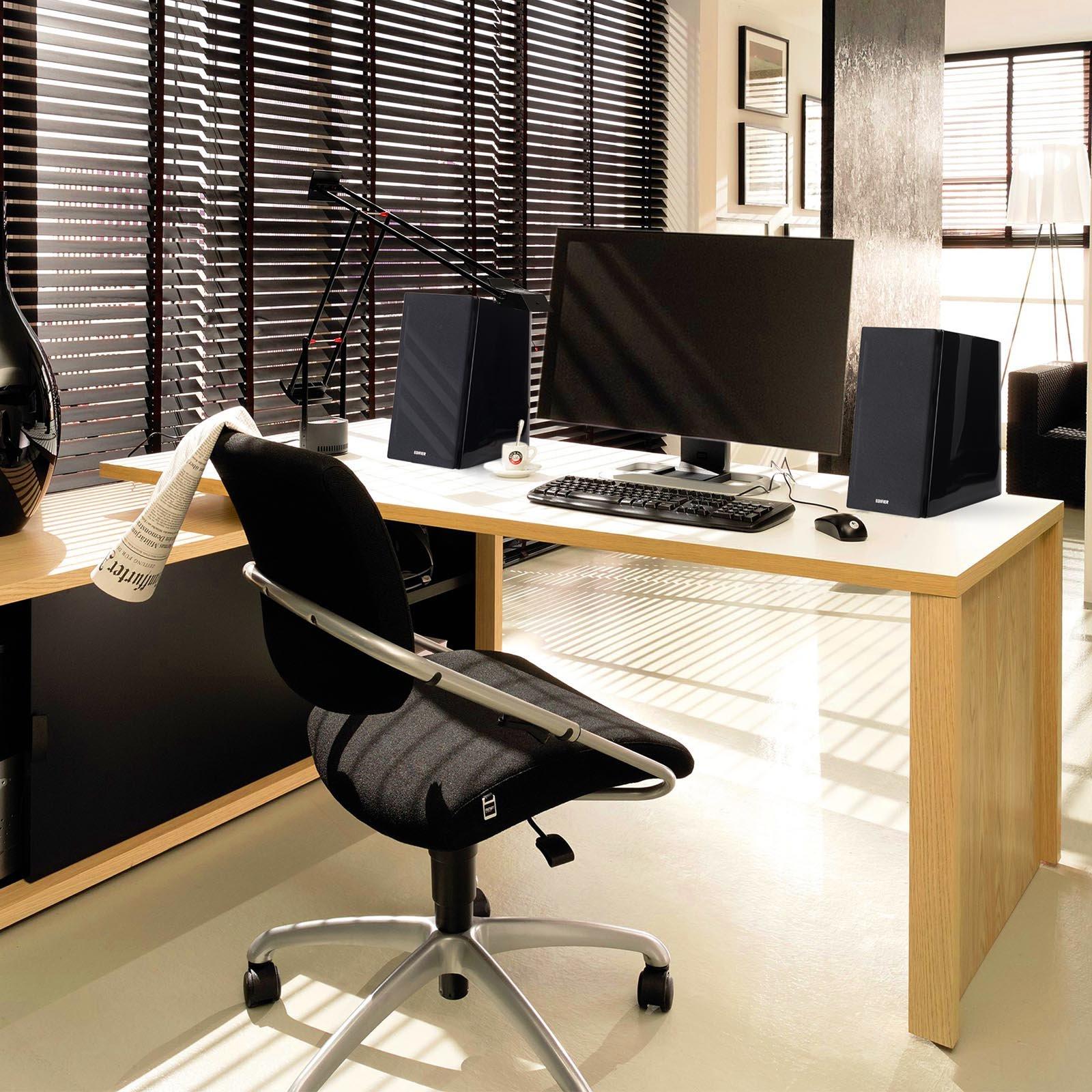 Edifier Edifier R2000DB Active Bluetooth Bookshelf Speakers - Optical Input - 2.0 Wireless Near-Field Studio Monitor Speakers - 120 Watts RMS with 5 Large Woofer Black