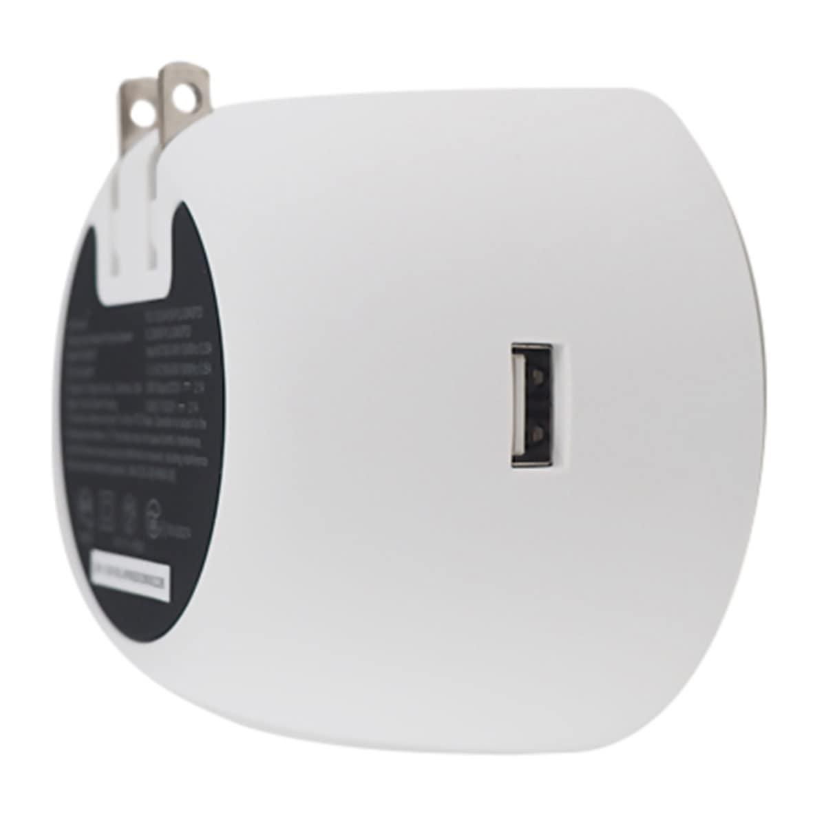 OC Acoustic OC Acoustic Newport Plug-in Outlet Speaker with Bluetooth 5.1 and Built-in USB Type-A Charging Port (Gray/White)