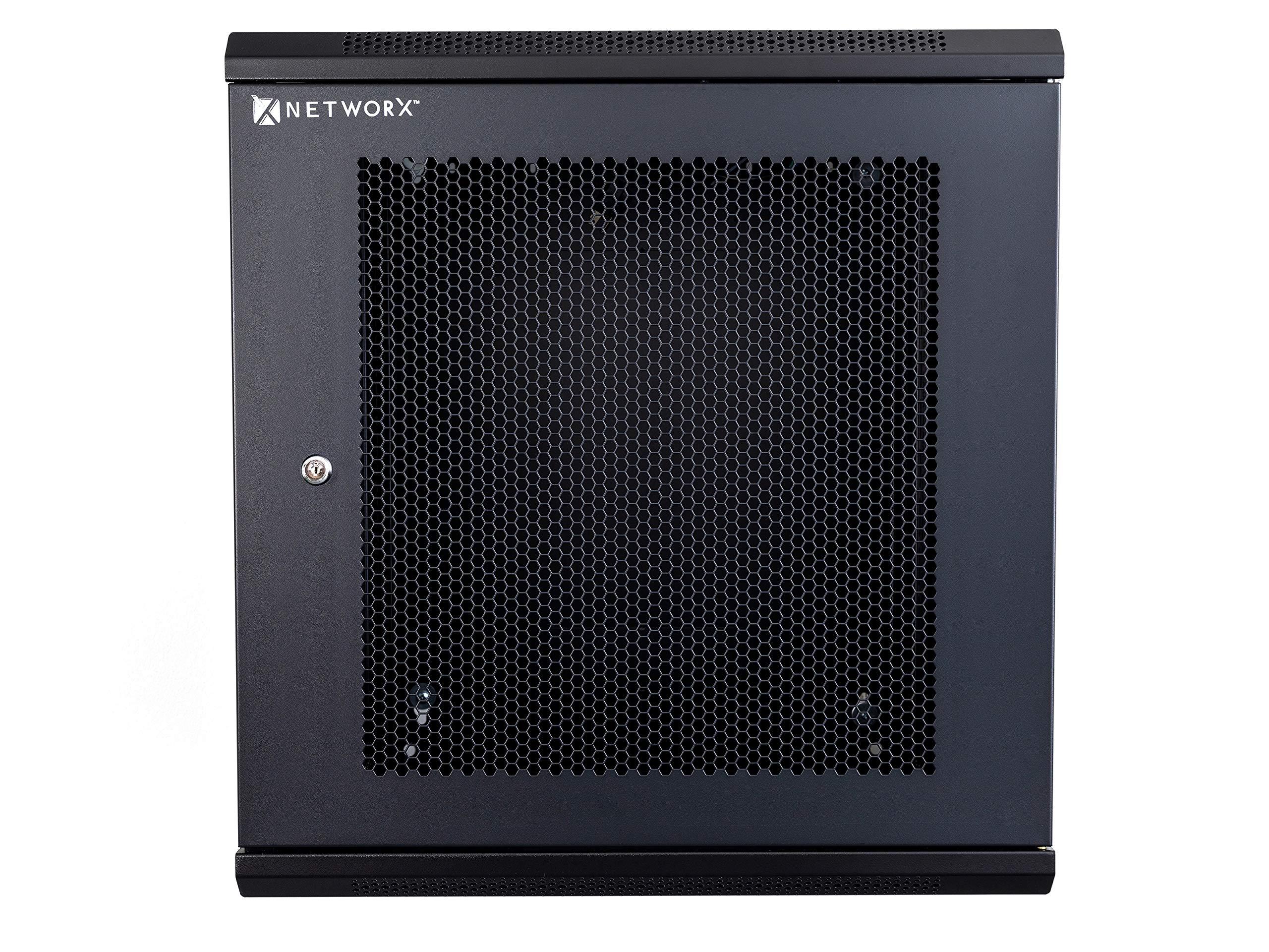 Networx® Networx 6U Wall Mount Server Cabinet - 18 Inch Depth, Vented Door, Flat Packed