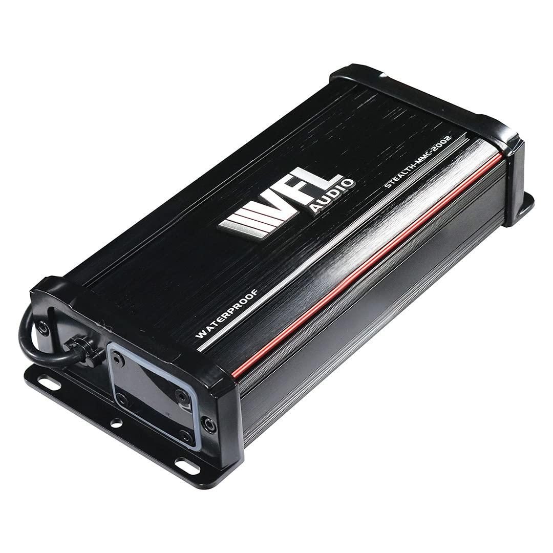 American Bass Usa Generic American Bass VFL Audio 1000 Watt 2 Channel Car/Marine/Powersports Amplifier - Class D, Ohm Stable, Full Range, Bridgeable Stereo Amp Waterproof Weatherproof for Boat STEALTH MMC-2002