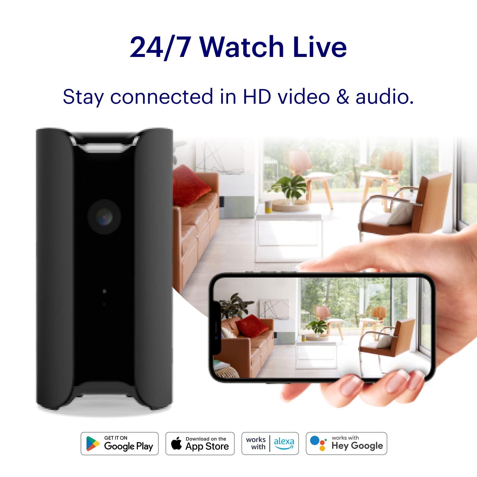 Canary Canary Pro Indoor Home Security Camera + 1 yr Premium Service incl. WiFi 24/7 Watch Live, 30-day Cloud Recording, Smart Alerts, Siren, Climate Monitor, Two-way Talk, Night Vision & more smart features