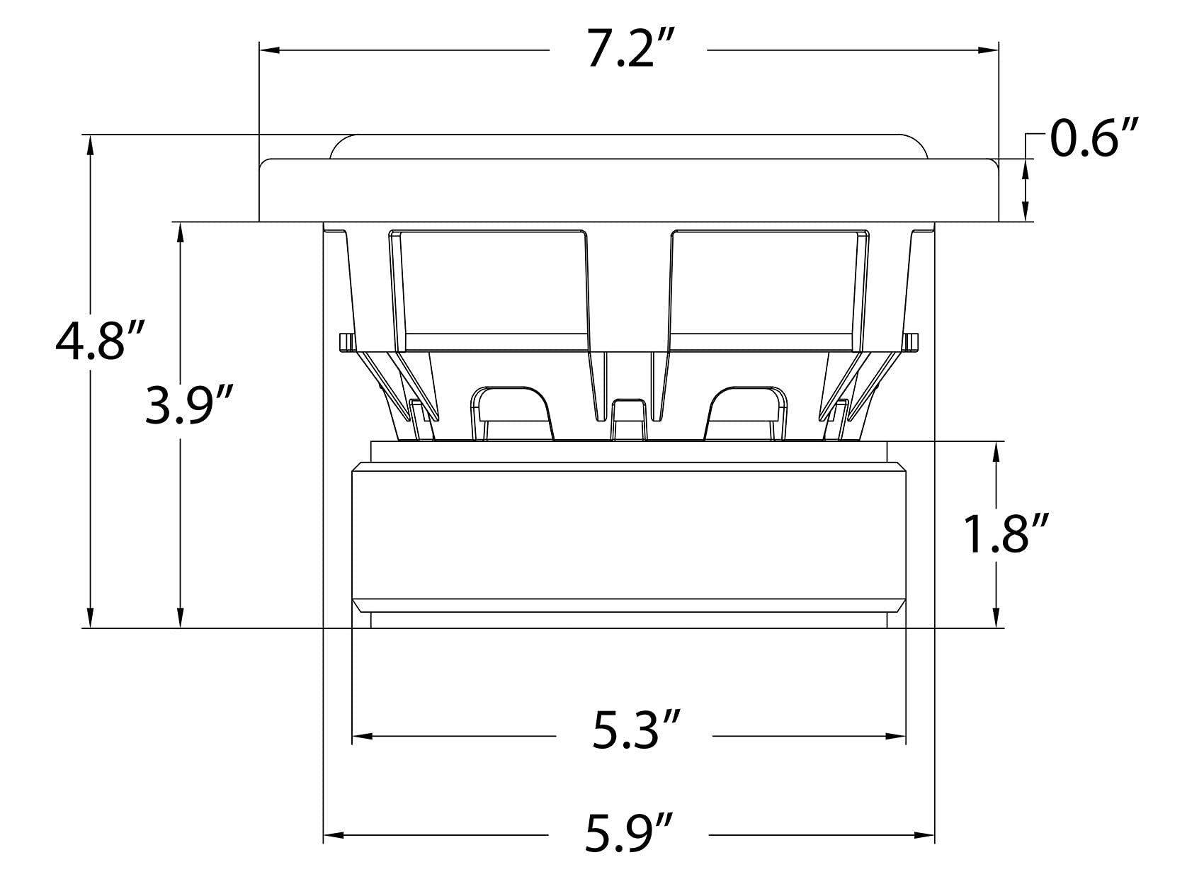 Rockville (2) Rockville W65K9D2 6.5\" 1000w Car Subwoofers Subs+Sealed Sub Box Enclosure