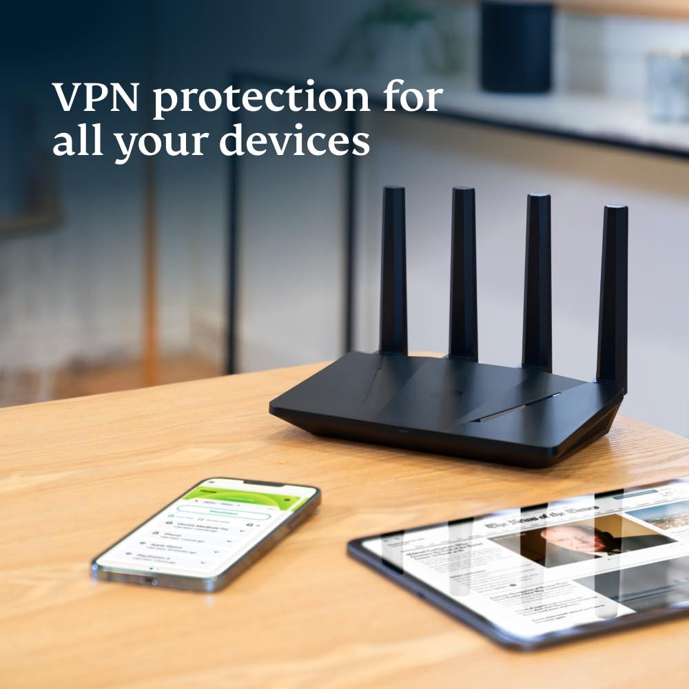 ExpressVPN ExpressVPN Aircove | Wi-Fi 6 VPN Router for Home | Protect Unlimited Devices | Free 30-Day ExpressVPN Trial | International Version