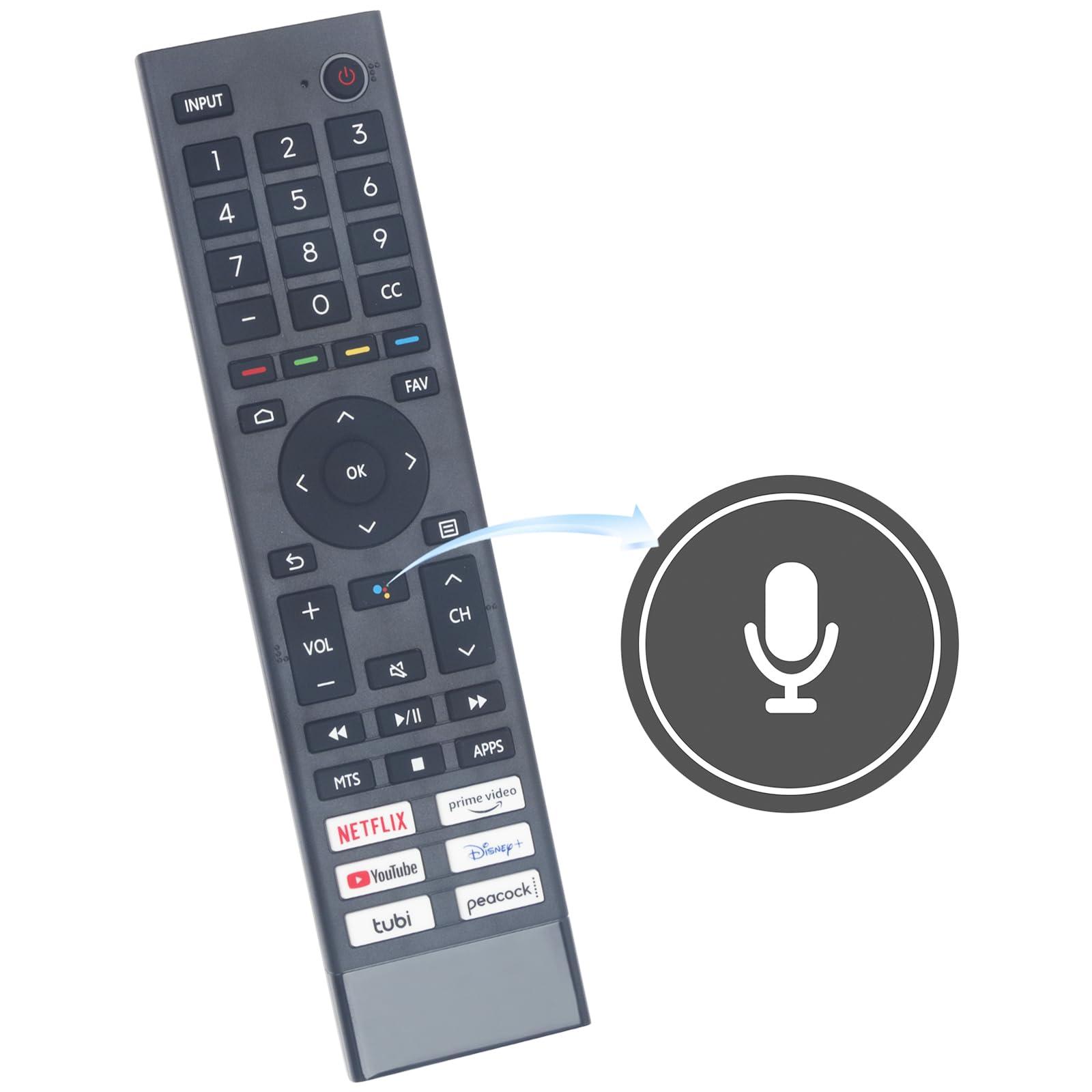AULCMEET AULCMEET ERF3J80H Replaced Voice Remote Control fit for Hisense Smart 4K UHD TV 65U8G U6G 55U6G 50U6G 65U6G 75U6G 50U68G 55U68G 65U68G 75U68G A6G 75A6G 43A6G