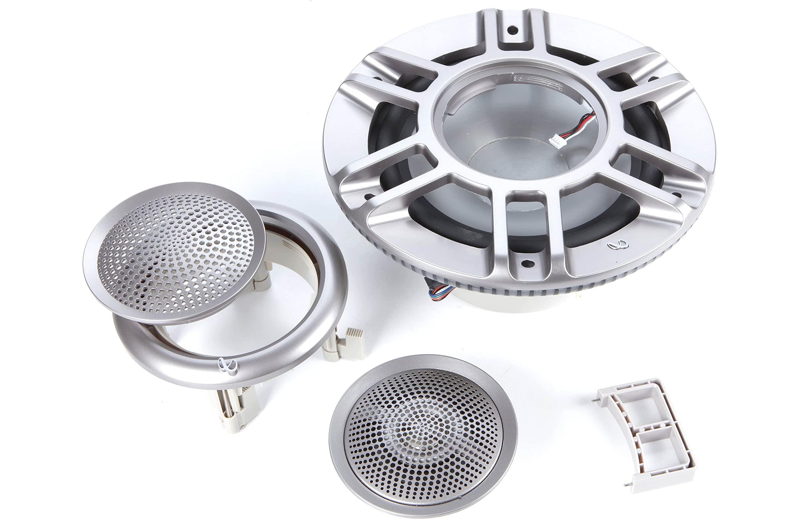 Infinity Infinity Mobile Kappa Marine 8\" 3 Way Premium Marine Speaker RGB Lighting - Titanium Convertible Design/Component mounting (Renewed)