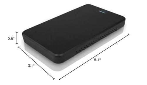 OWC OWC Express 2TB Portable External Hard Drive, USB 3.0/3.2 Gen 1 Up to 625 MB/s Speed, Plug and Play Ready, Portable HDD for Mac and PC Storage
