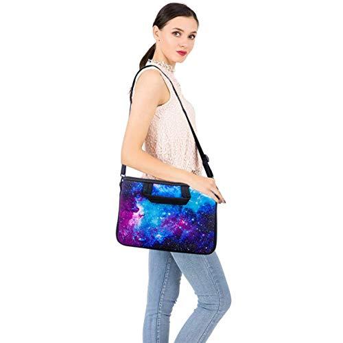 RICHEN RICHEN 17 inch Laptop Shoulder Bag Carrying Case Computer PC Cover Pouch with Handle Fits 15.6/16/17/17.3/17.4 inch Laptop Notebook (16-17.3 inch, Galaxy)