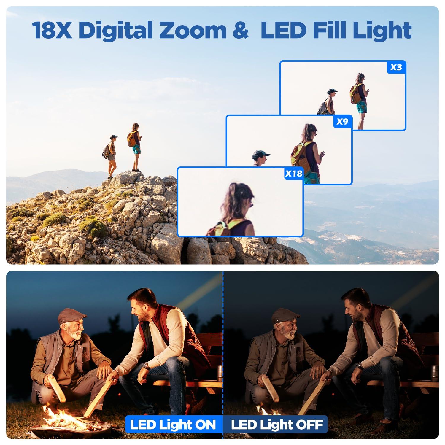 CAMWORLD 4K Video Camera Camcorder Digital Camera Recorder 42MP YouTube Vlogging Camera 18X Digital Zoom 3 270 Rotation Screen Camcorders camera with Microphone, Remote Control, 2 Batteries, 32G SD Card