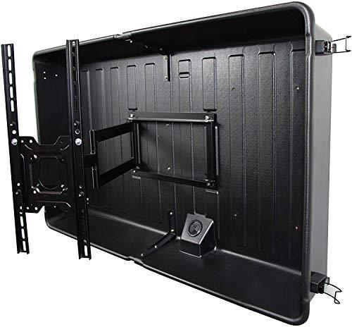 STORM SHELL Outdoor TV Hard Cover Weatherproof Protection for Television - Mounts Right on The Wall - TV Wall Mounting Bracket Included (45-55 inch), Black