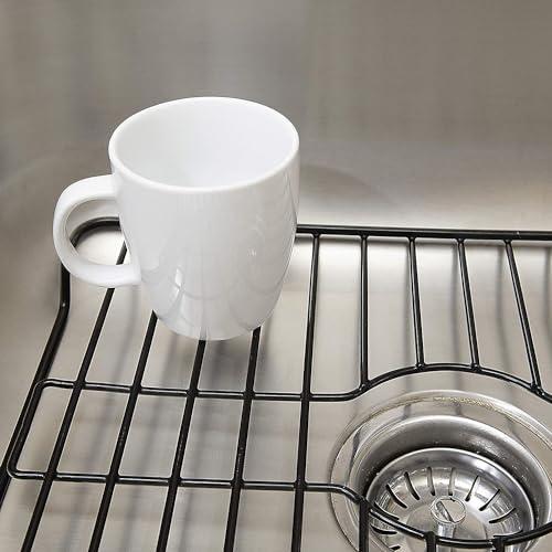 Better Houseware Better Houseware Sink Protector Prevents Scratches Sink Rack for Bottom of Sink Black Sink Mat Sink Protectors for Kitchen Sink Metal 18.1 x 12.3 x 1