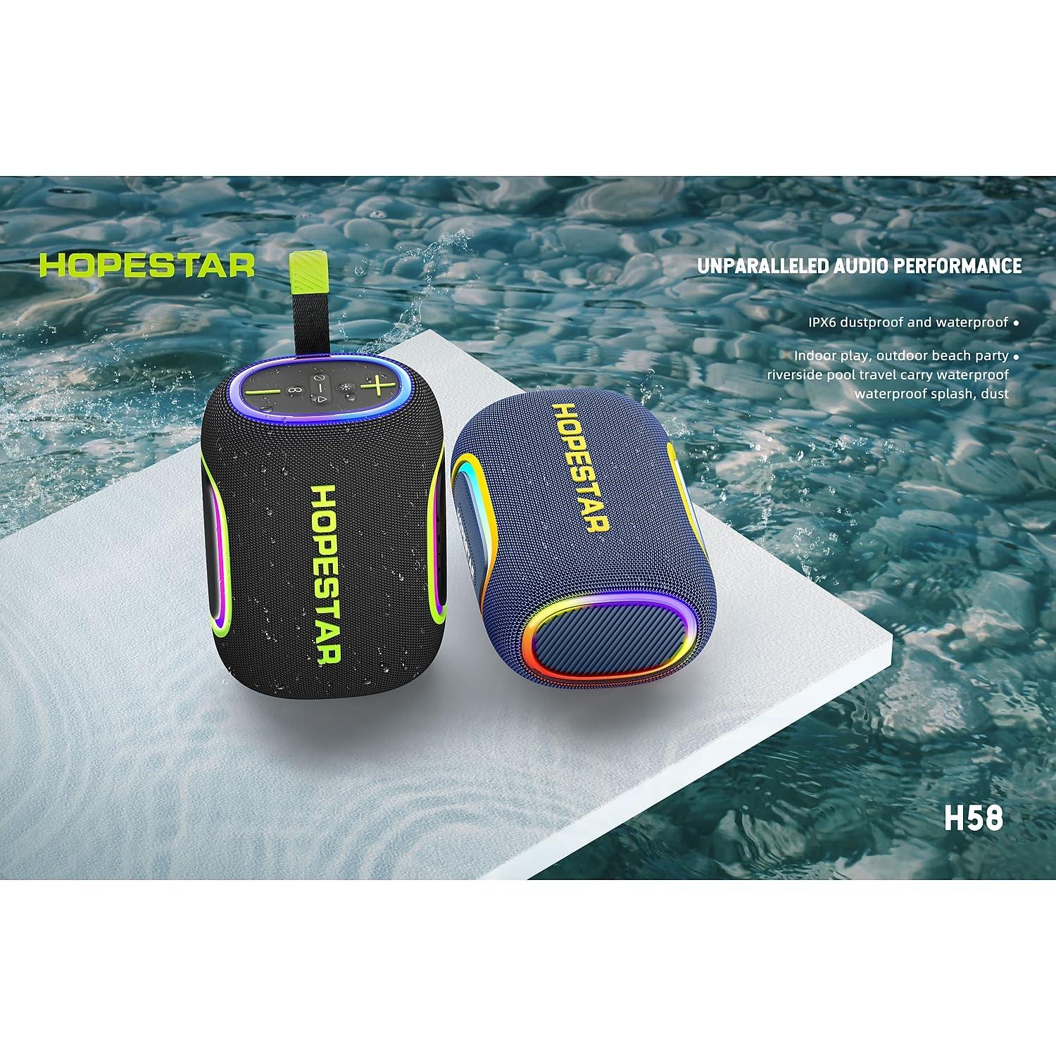 WorryFree Gadgets Portable Wireless Waterproof Bluetooth Speaker, 65W Output, 8000mAh Battery, RGB Lights, EQ Modes, 10M Range, TWS Connection, AUX/TF Card (Green)
