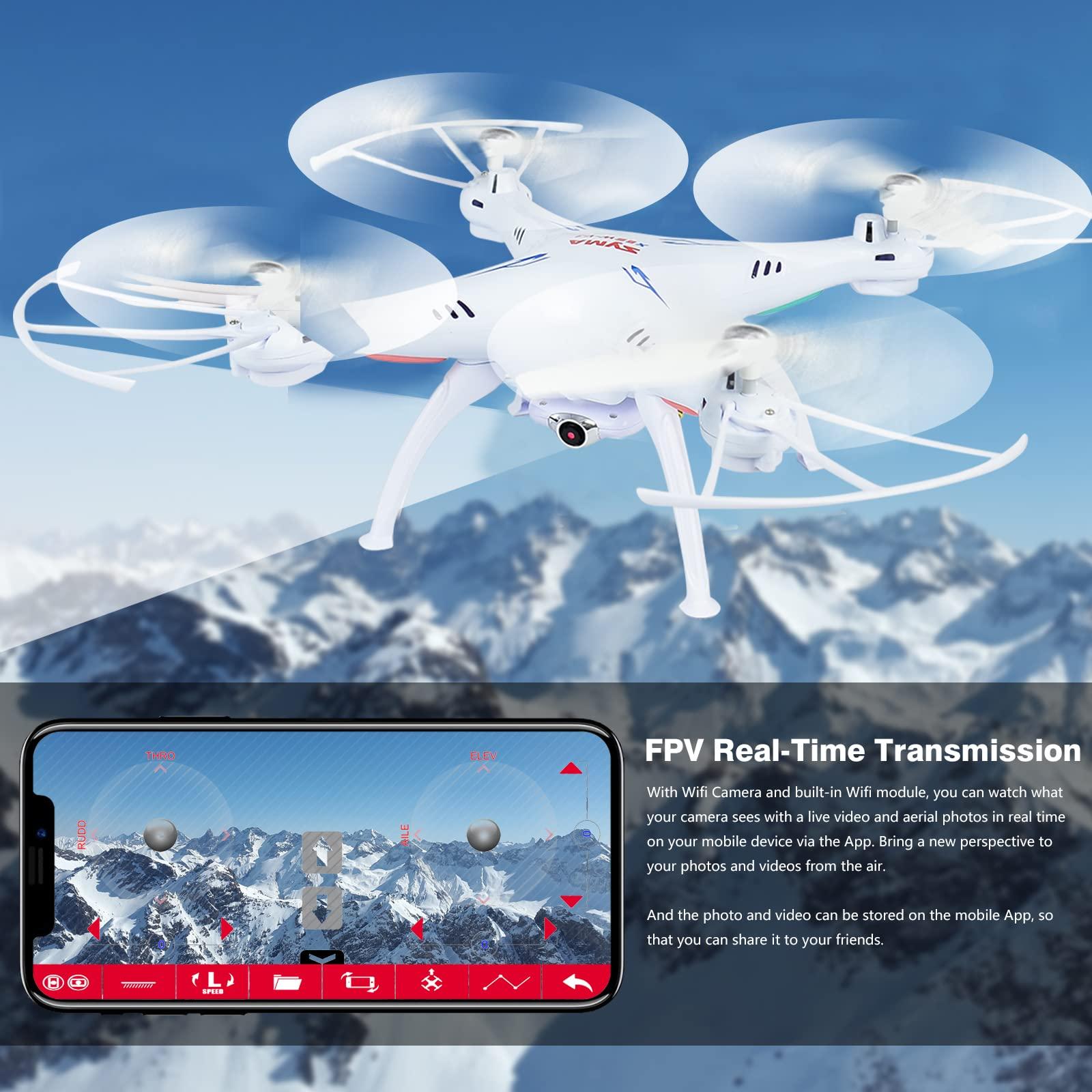 Cheerwing Cheerwing Syma X5SW-V3 WiFi FPV Drone with Camera, 4pcs 650mAh Batteries and 4-in-1 Charger