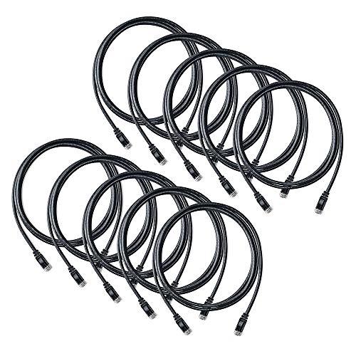 NavePoint NavePoint Patch Cable, CAT6, 24AWG/7 * 0.18 MM, 7 Ft, 10 Pack, Black