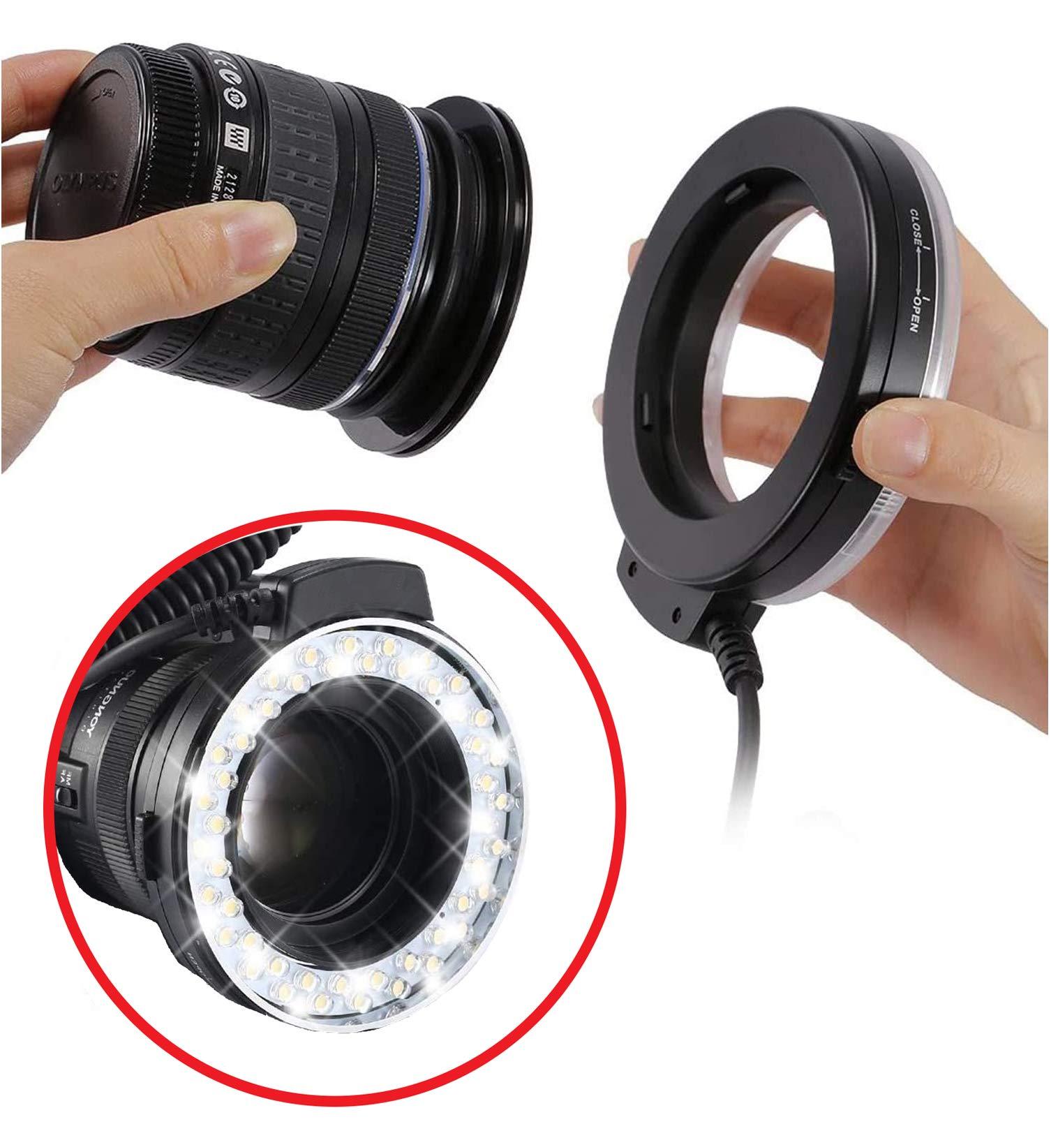 Digital Nc Dual Macro LED Ring Light/Flash Compatible with Nikon D750 (Compatible with All Nikon Lenses)