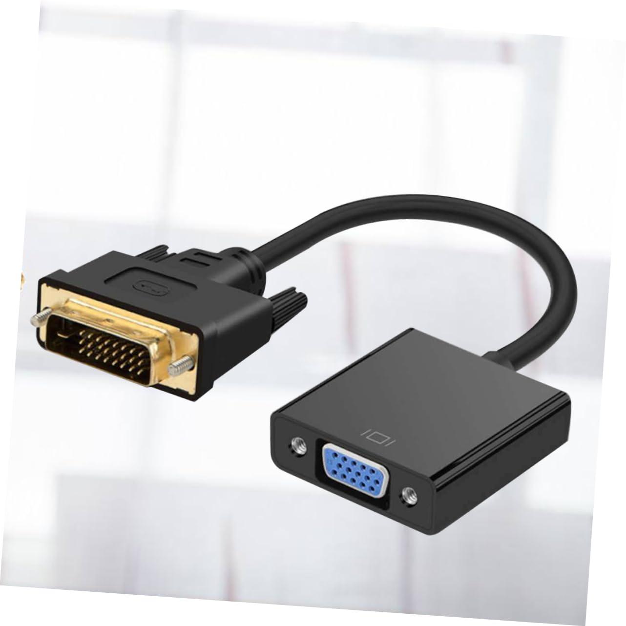 Housoutil Housoutil High Definition DVI to VGA Adapter Cable DVI Male to Female Converter for TV Computer Laptop Black