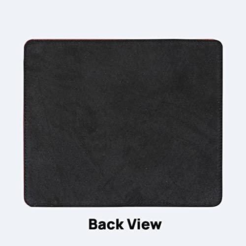 OXA OXA Leather Mouse Pad | Smooth Surface | Non-Slip Base | Tracking Precision | Full Crafted from Genuine Leather | for Both Women & Men Home Decor Usage | - Black
