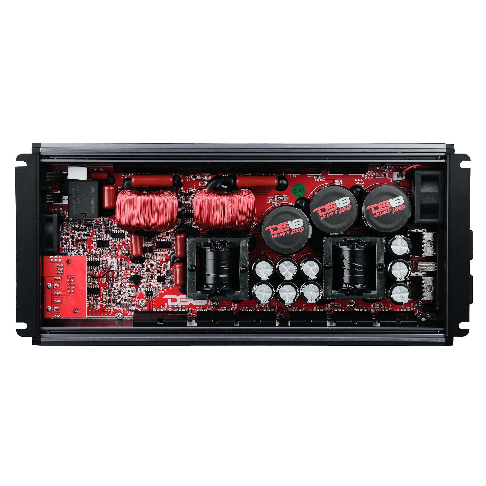 DS18 DS18 FRP FRP-5K/TI 1-Channel Amplifier 5000 Watts RMS @ 1-Ohm, Certified Dyno, Compact Full-Range Class D, Monoblock Amplifier, Exceptional Efficiency, Remote Level Control Knob, Titanium (Renewed)