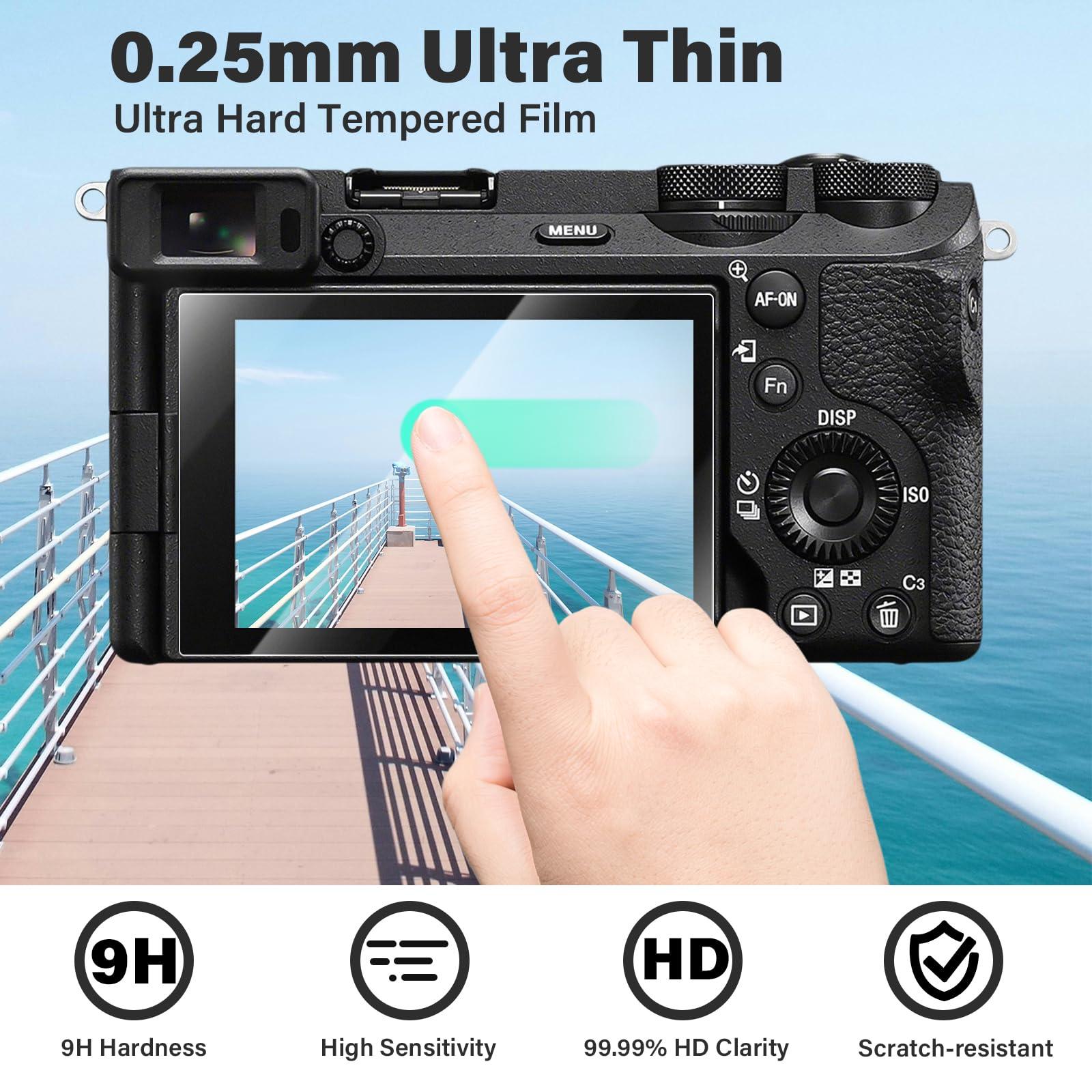 VOVMOEYA VOVMOEYA SX740 Camera Case Accessories Set[with 2 LCD tempered films],Silicone Protective Case Compatible with Canon PowerShot SX730 SX740 HS Digital Camera - Black