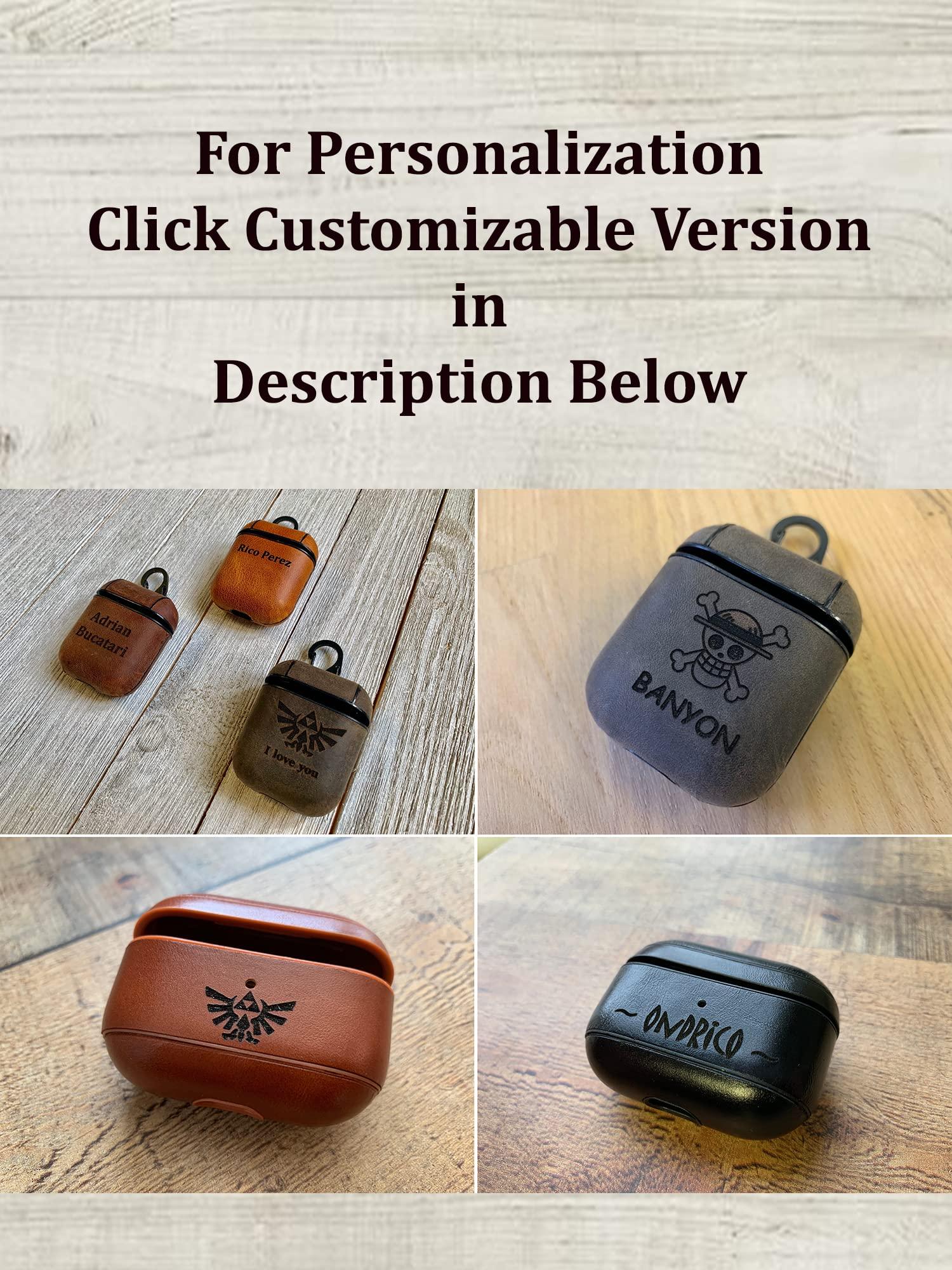 HARDISTON HARDISTON Genuine Leather Handmade Apple AirPods Pro - Soft Case with Keychain Clip - Support Wireless Chargers - Compatible with AirPods Pro (Mocha)