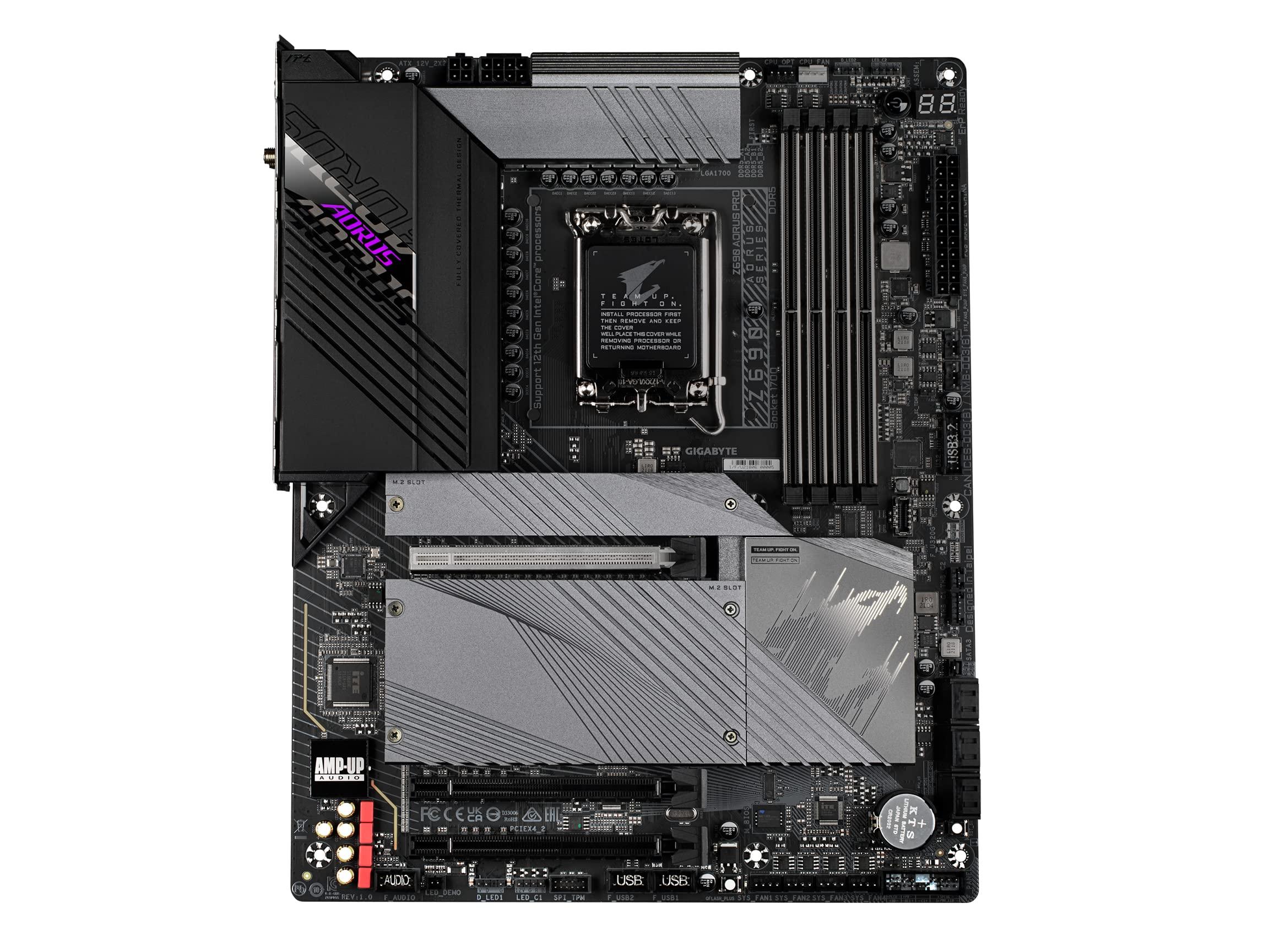 GIGABYTE GIGABYTE Z690 AORUS PRO (LGA 1700/ Intel Z690/ ATX/ DDR5/ Quad M.2/ PCIe 5.0/ USB 3.2 Gen2X2 Type-C/ WiFi 6/ 2.5GbE LAN/ Gaming Motherboard)