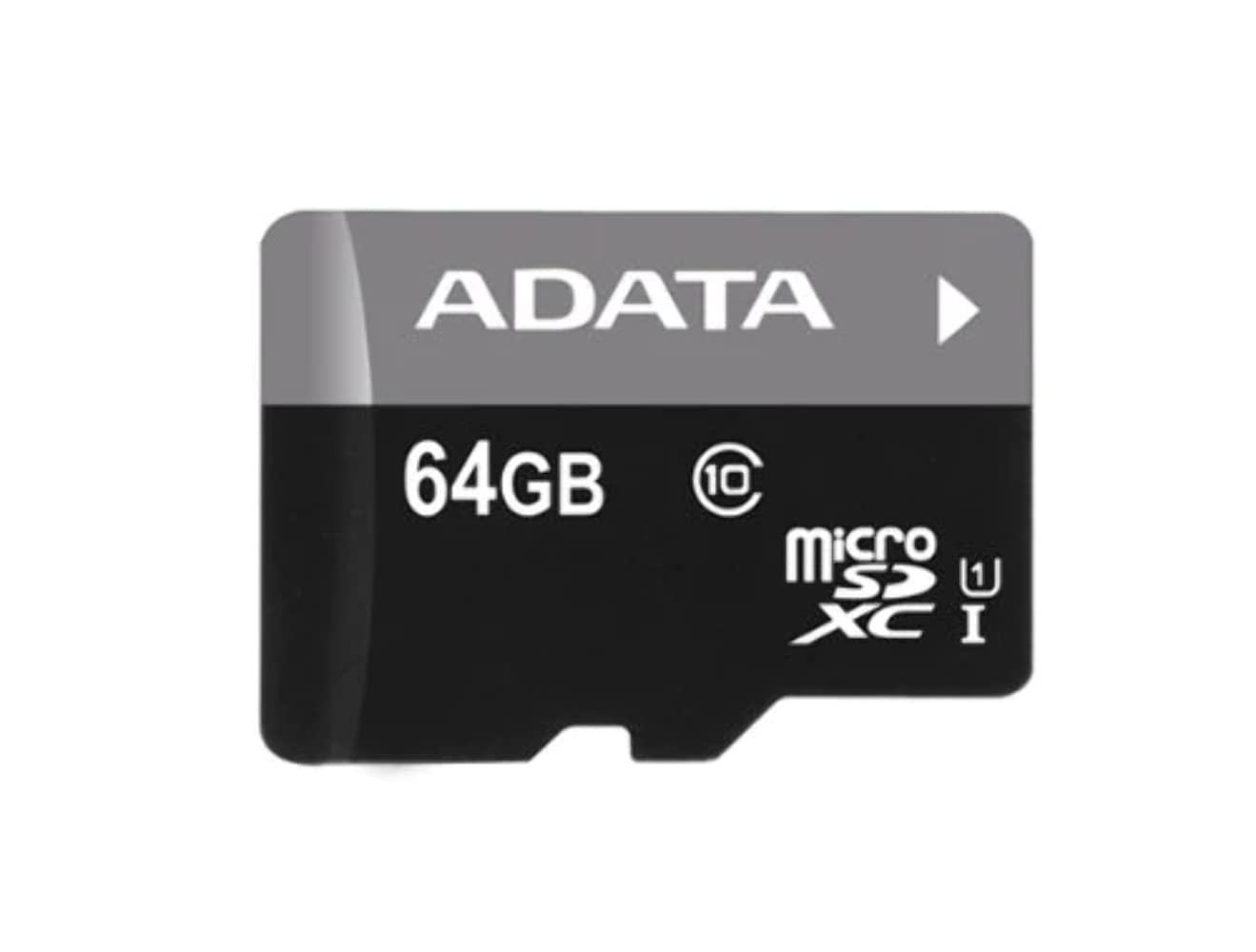 ADATA ADATA 64GB MicroSDHC CLASS10 with 1 Adaptor, AUSDX64GUICL10-RA1 (with 1 Adaptor)