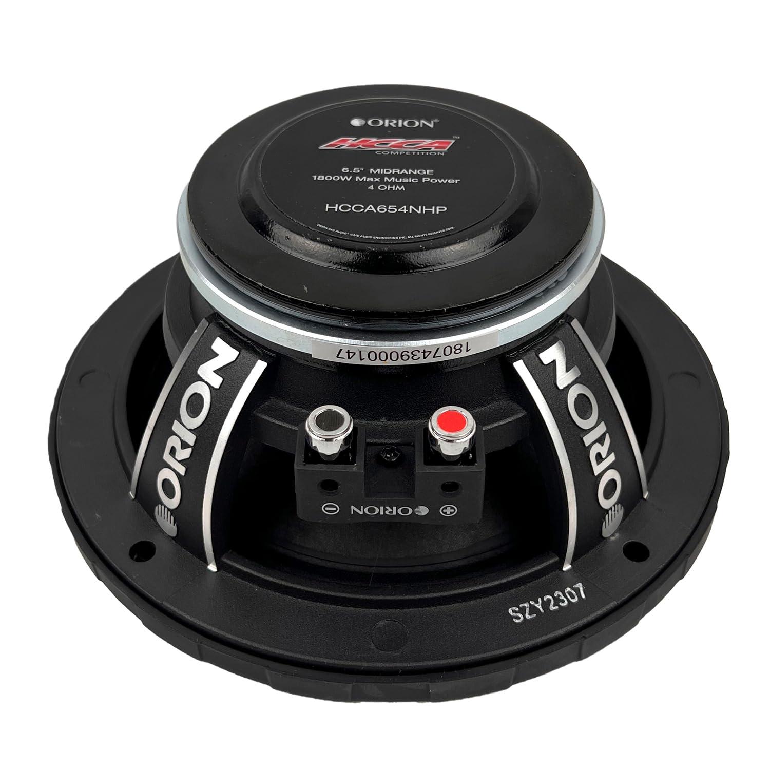 ORION ORION HCCA654NHP HCCA Series 6.5 Ultra Efficient Neodymium Midrange Loudspeakers, 1800W Max Power, 450W RMS, 4 Ohm, 2 Voice Coil - High Output Pro Car Audio Stereo, Premium Quality Speakers (Pair)