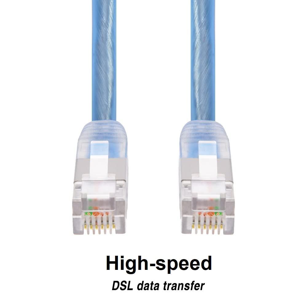 InstallerParts InstallerParts RJ11 Shielded Modem Cable for DSL Internet, 25 Ft, 25-Pack