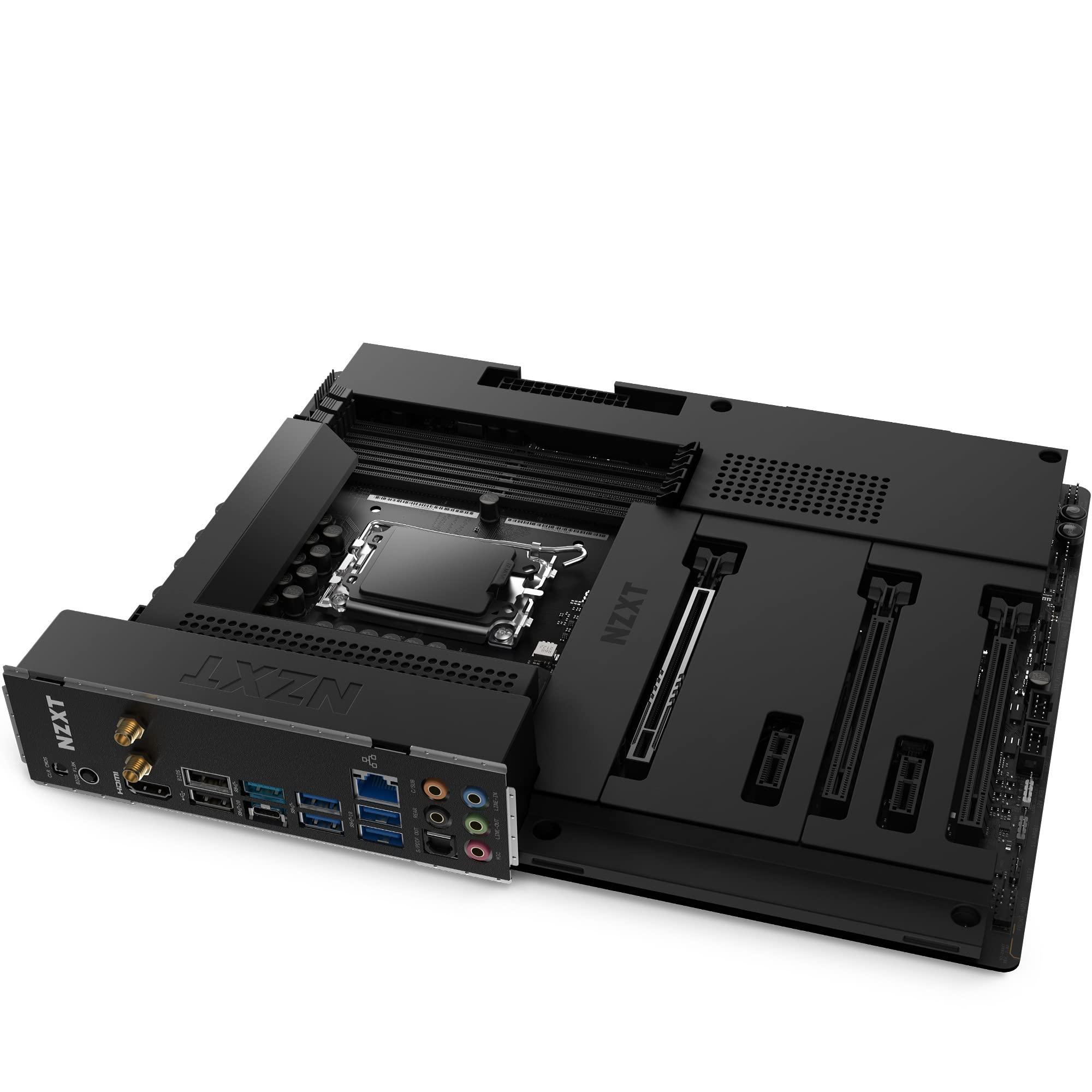 NZXT NZXT N7 Z690 Motherboard - N7-Z69XT-B1 - Intel Z690 chipset (Supports 12th Gen CPUs) - ATX Gaming Motherboard - Integrated I/O Shield - WiFi 6E connectivity - Bluetooth V5.2 - Black
