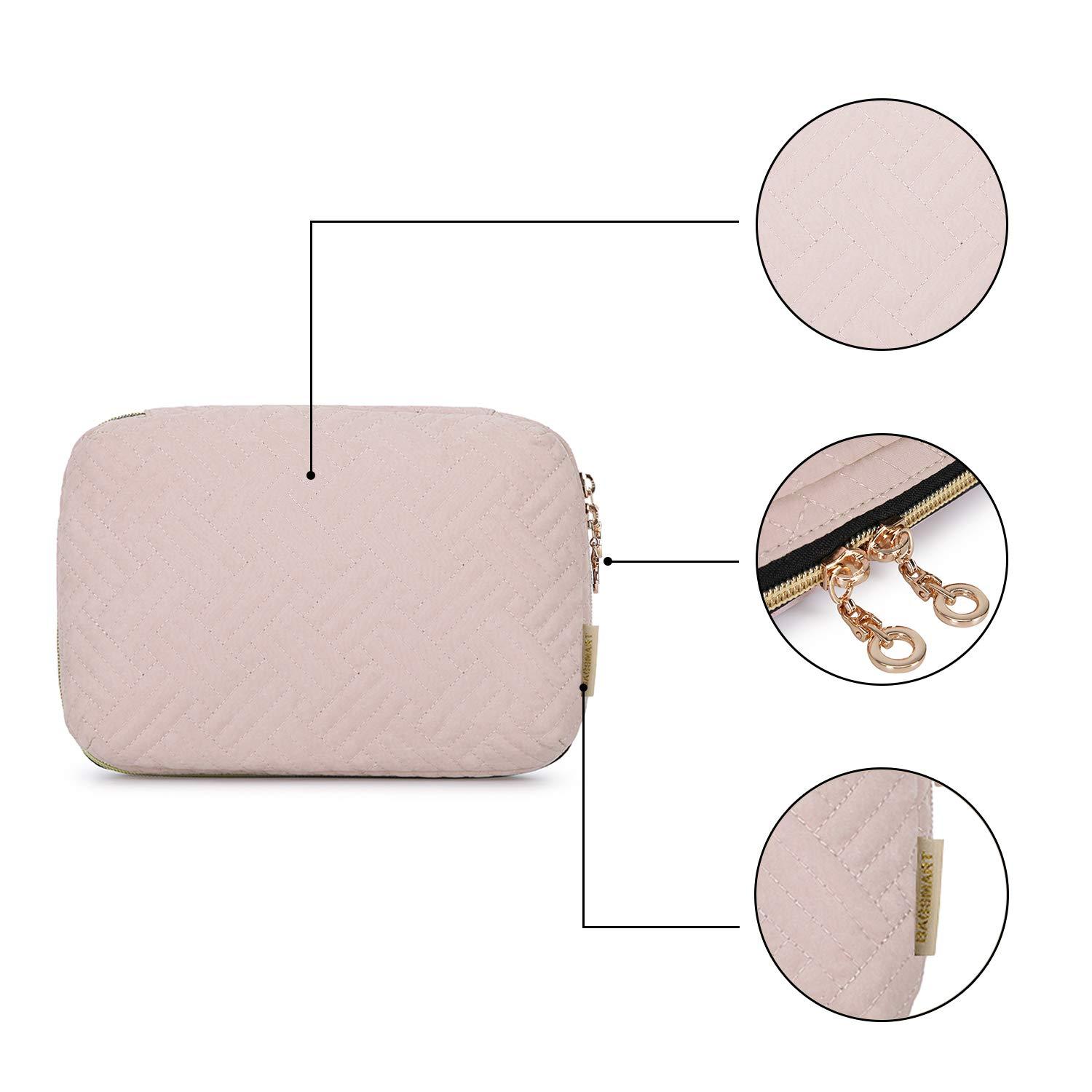 BAGSMART BAGSMART Large Electronics Organizer Travel Case, Travel Essentials, Cord Organizer Travel Cable Organizer Bag, Travel Accessories for Women, Pink