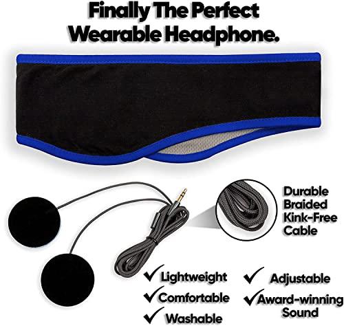 CozyPhones CozyPhones Sleep Headphones - Over Ear Headphones from Ultra Thin Cool Mesh Wired for Side Sleepers, Meditation, Running, Laptop, and Phone - Blue