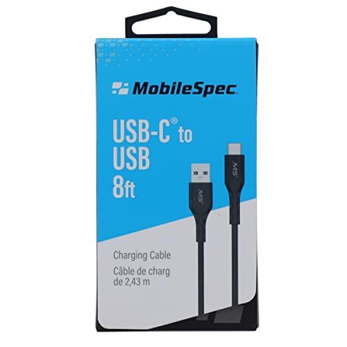 Mobile Spec Mobile Spec MBS06301 8 Foot USB-C to USB Charge & Sync Flat Cable