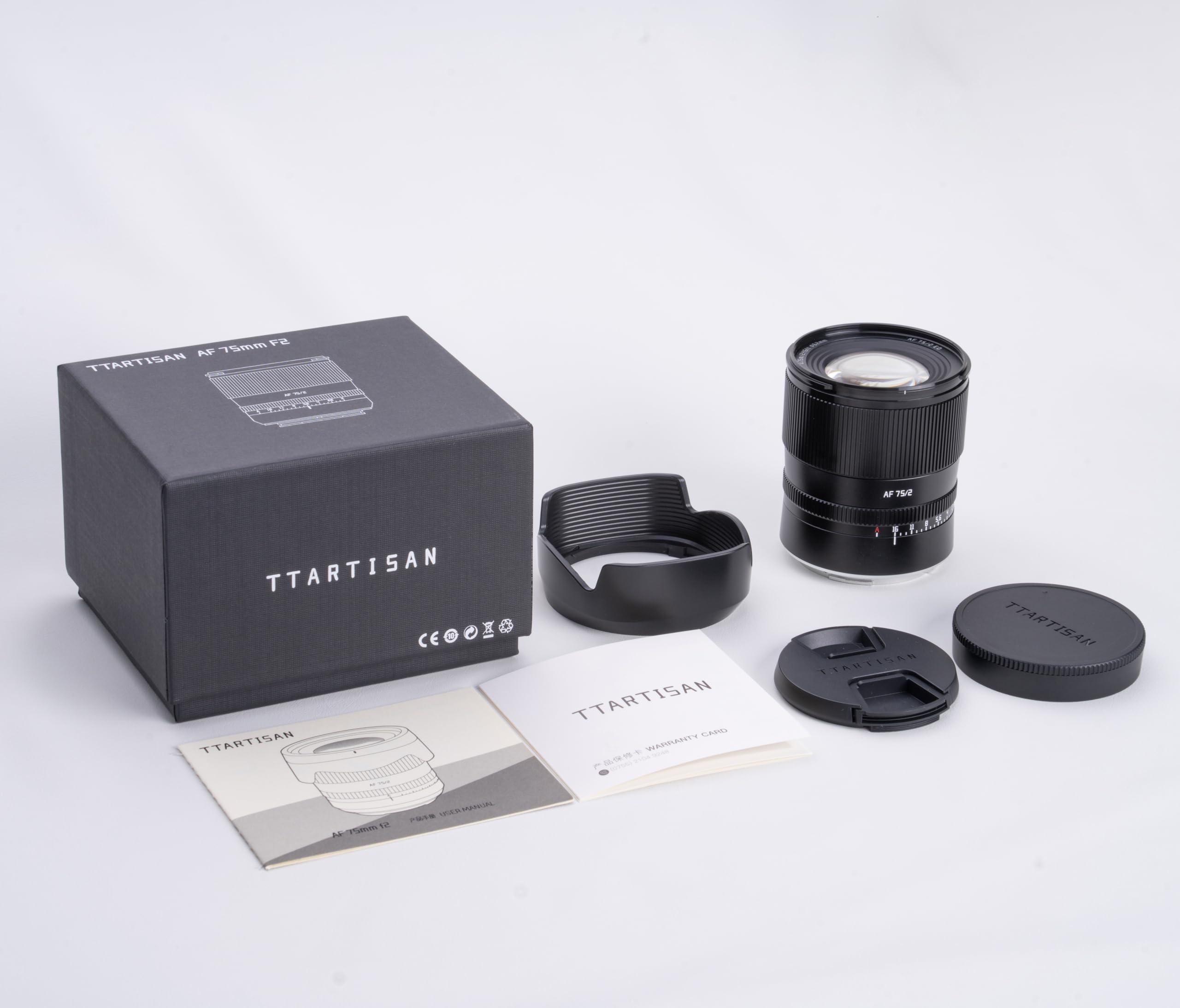 TTARTISAN TTArtisan AF 75mm F2 Portrait Lens Auto Focus Full Frame Prime Lenses for Nikon Z-Mount Z5 Z6 Z7 Z6II Z6III Z7II ZFC Z30 Z50 Z9 Z8 ZF