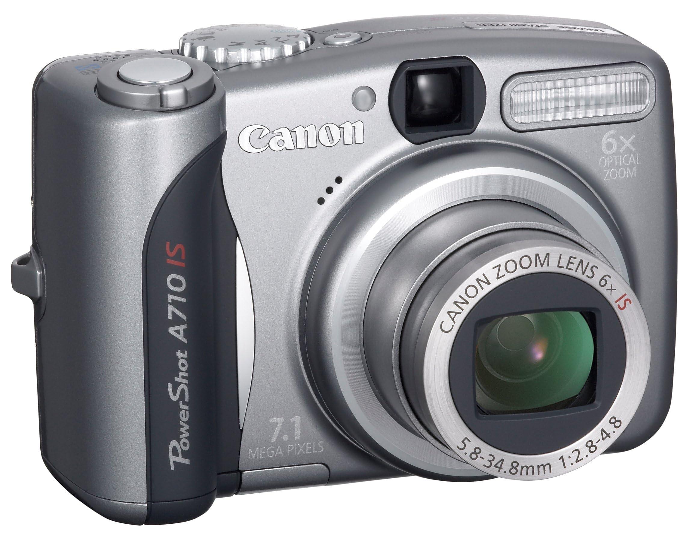 Canon Canon PowerShot A710 IS 7.1MP Digital Camera with 6x Image-Stabilized Optical Zoom, Gray (Renewed)