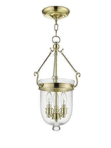 Livex Lighting Livex Lighting 5063-02 Jefferson 3-Light Hanging Lantern, Polished Brass