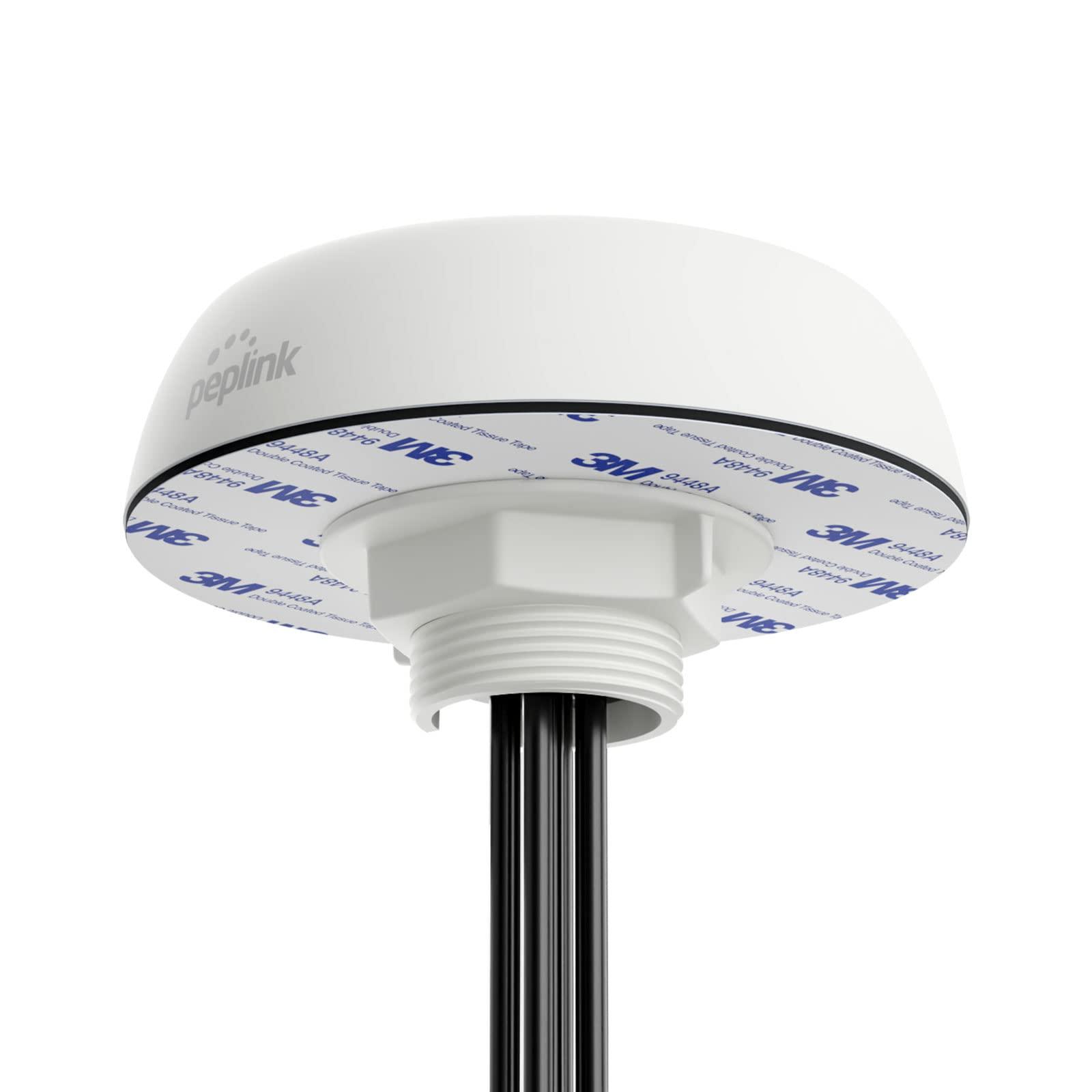 Peplink Peplink Cellular & WiFi Antenna Mobility 22G | LTE 2x2 MIMO Cellular High Bandwidth Dual-Band Wi-Fi External Router Computer Networking Antenna System with Reliable GPS Receiver | 6.5 ft, White