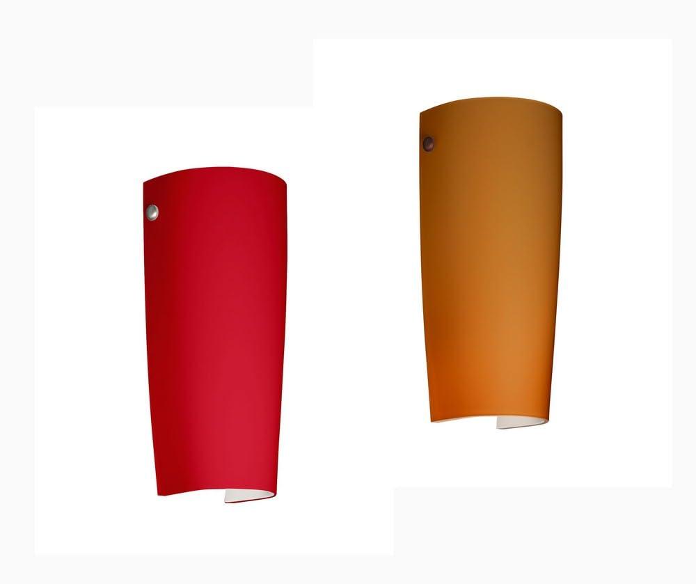 Besa Besa Lighting Tomas-10W 1 LED Wall Sconce-5 Inches Wide by 11.25 Inches High-Satin Nickel Finish-Cobalt Blue Matte Glass Color-LED Lam