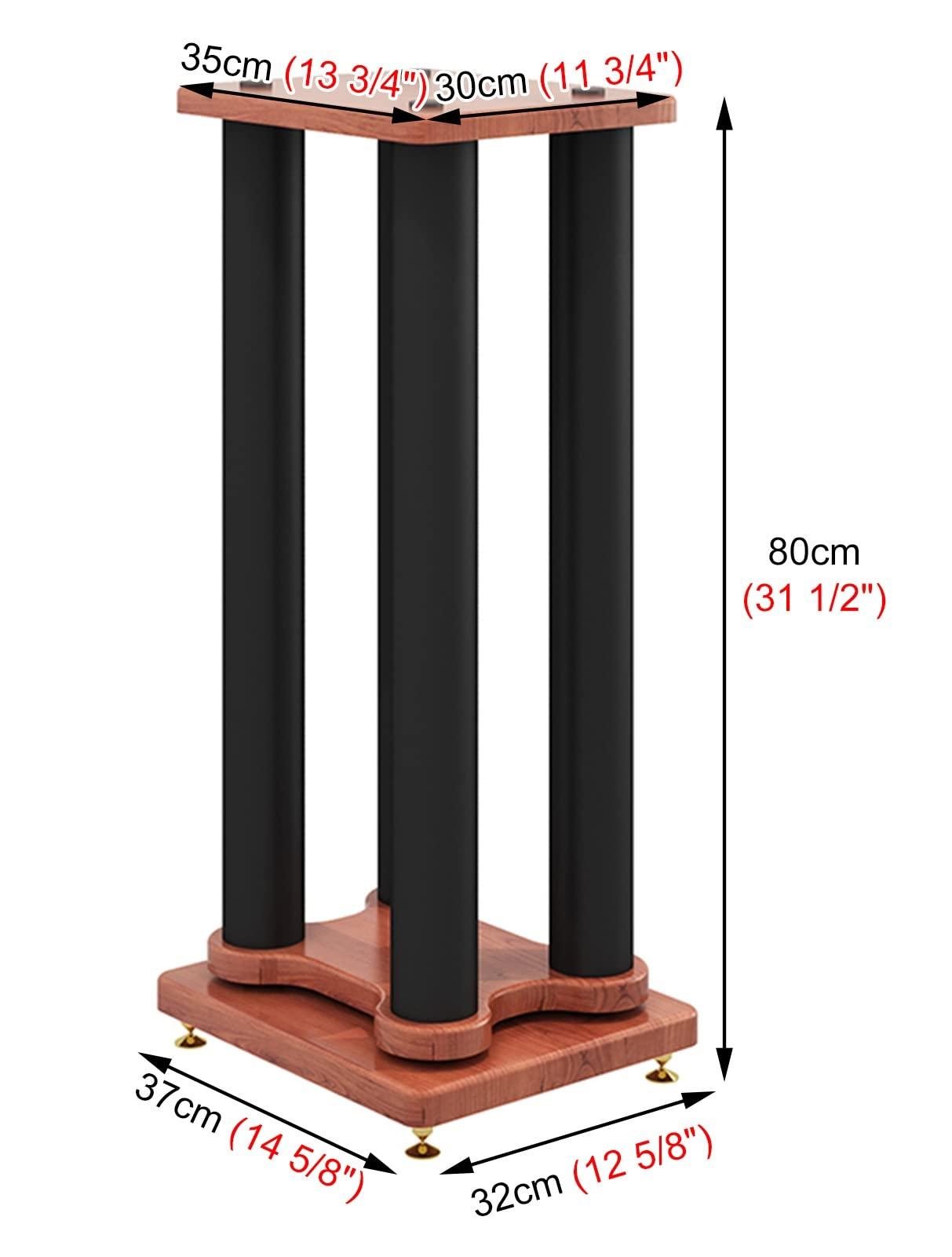 Ccsh Ccsh Speaker Stand Extra Tall Speaker Stands - 20cm/ 30cm/ 40cm/ 50cm/ 60cm/ 70cm/ 80cm, Universal Stable Surround Sound Bookshelf Speakers Racks, Easy to Install (Size : 80cm (31 1/2in) Tall)