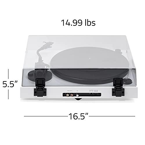 Fluance Fluance RT82 Reference High Fidelity Vinyl Turntable Record Player with Ortofon OM10 Cartridge, Speed Control Motor, High Mass MDF Wood Plinth, Vibration Isolation Feet - Piano White