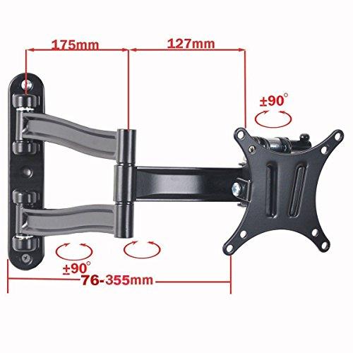 VideoSecu VideoSecu TV Wall Mount Articulating Arm Tilt Swivel Bracket for Most 19-39" TV Monitor Display VESA 100X100 75X75 up to 33LBS ML15B A28