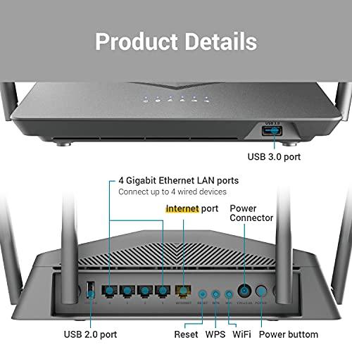 D-Link D-Link WiFi Router AC2600, Smart, Mesh (DIR-2640)