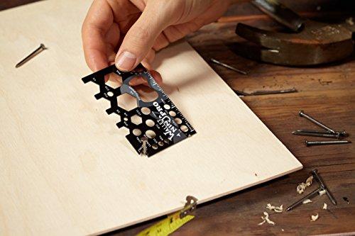 Wallet Ninja Wallet Ninja PRO: 26 in 1 Credit Card Multitool (Measure Bits & Bolts, Wrenches, Protractor, Bottle Opener)