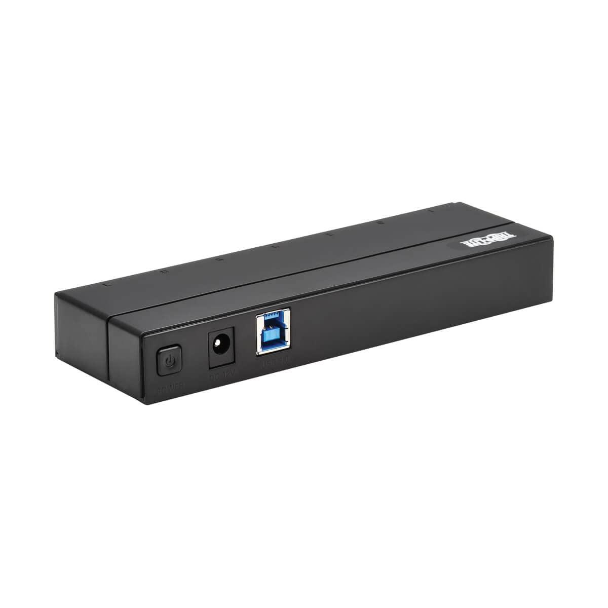 Tripp Lite Tripp Lite 7-Port USB-A Mini Hub - USB 3.2 Gen 1, Up to 5 Gigabits per Second, Plug-and-Play No Software Needed, International Plug Adapters for UK, EU, & Australia - 1-Year Warranty (U360-007-INT)